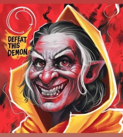 Defeat this demon Hasina (Dictator)_ Demon Face